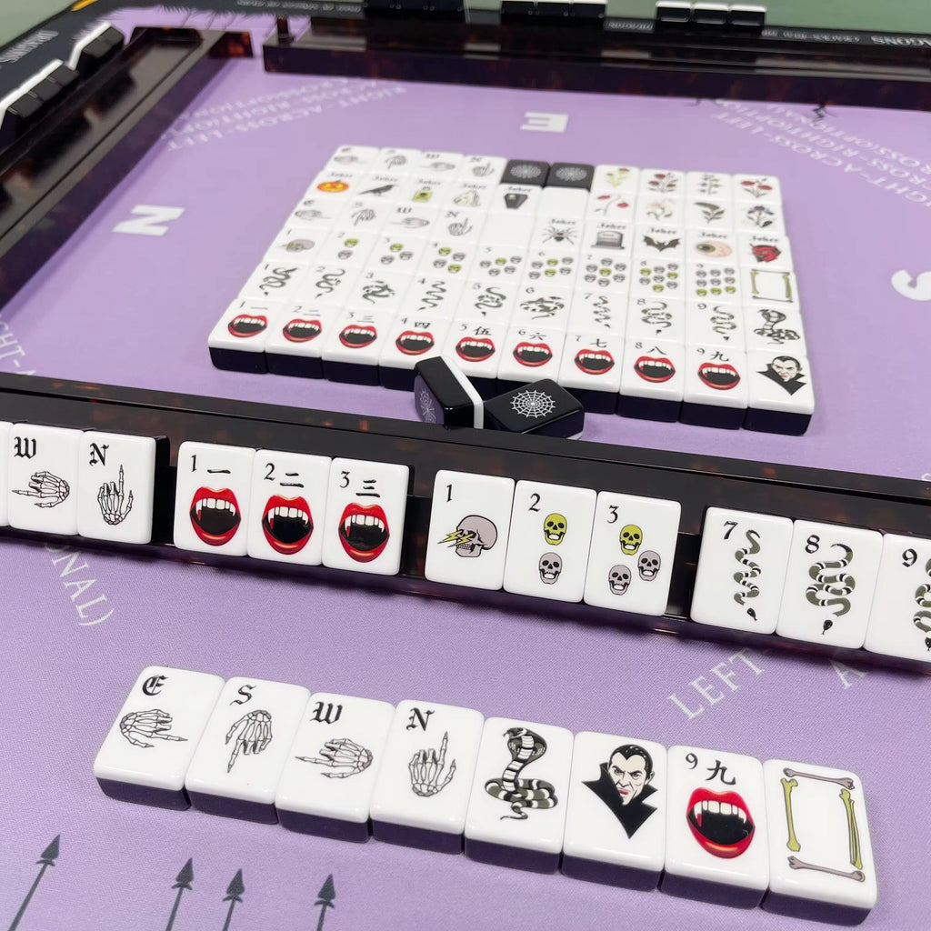 Engraved American Mahjong Tiles  set ,160 Halloween set