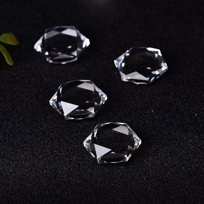 Clear Quartz Crystal Hexagram Pendant Healing Stress Relief Amulet Necklace Gift