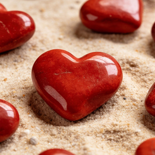 2" Large Red Jasper Heart Stone Healing Palm Polished Pocket Tumbled Gemstone
