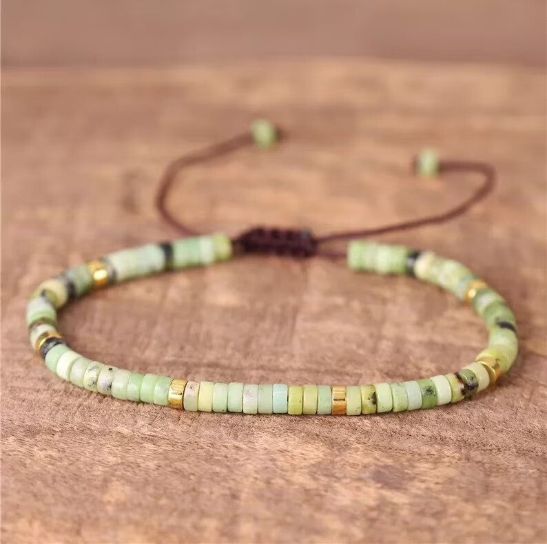 Minimalist Dainty Crystal Assorted Natural Gemstone Beads Healing Reiki Bracelet