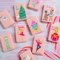 Embossed American Mahjong Tiles  set 160 tiles lux pink ballet Christmas