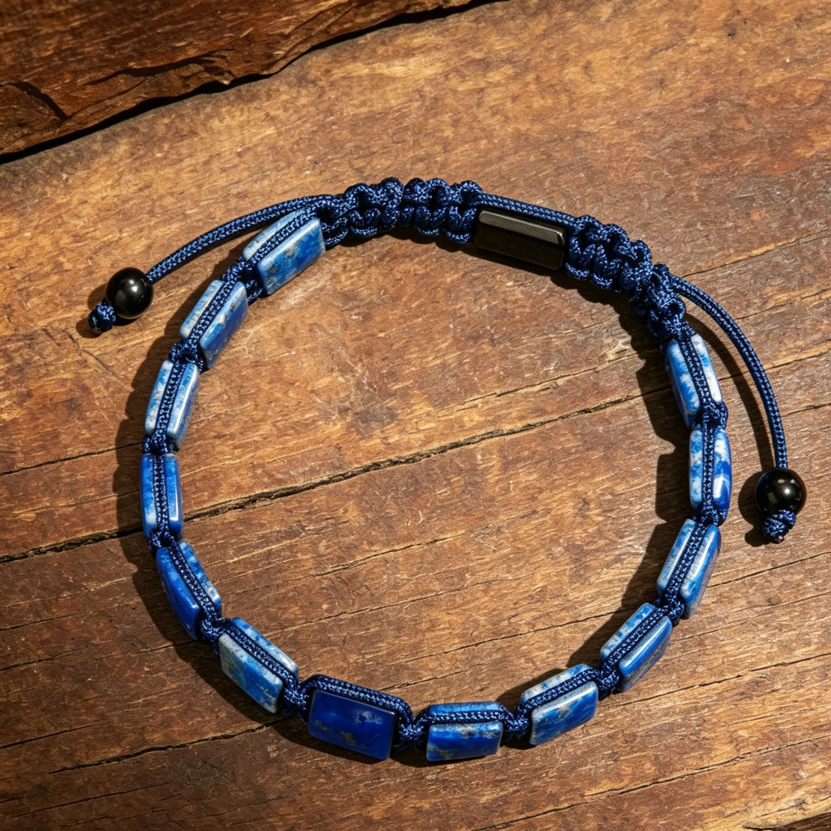 Natural Lapis Lazuli  Blue Stone Healing Protection Powerful Men Women Bracelet