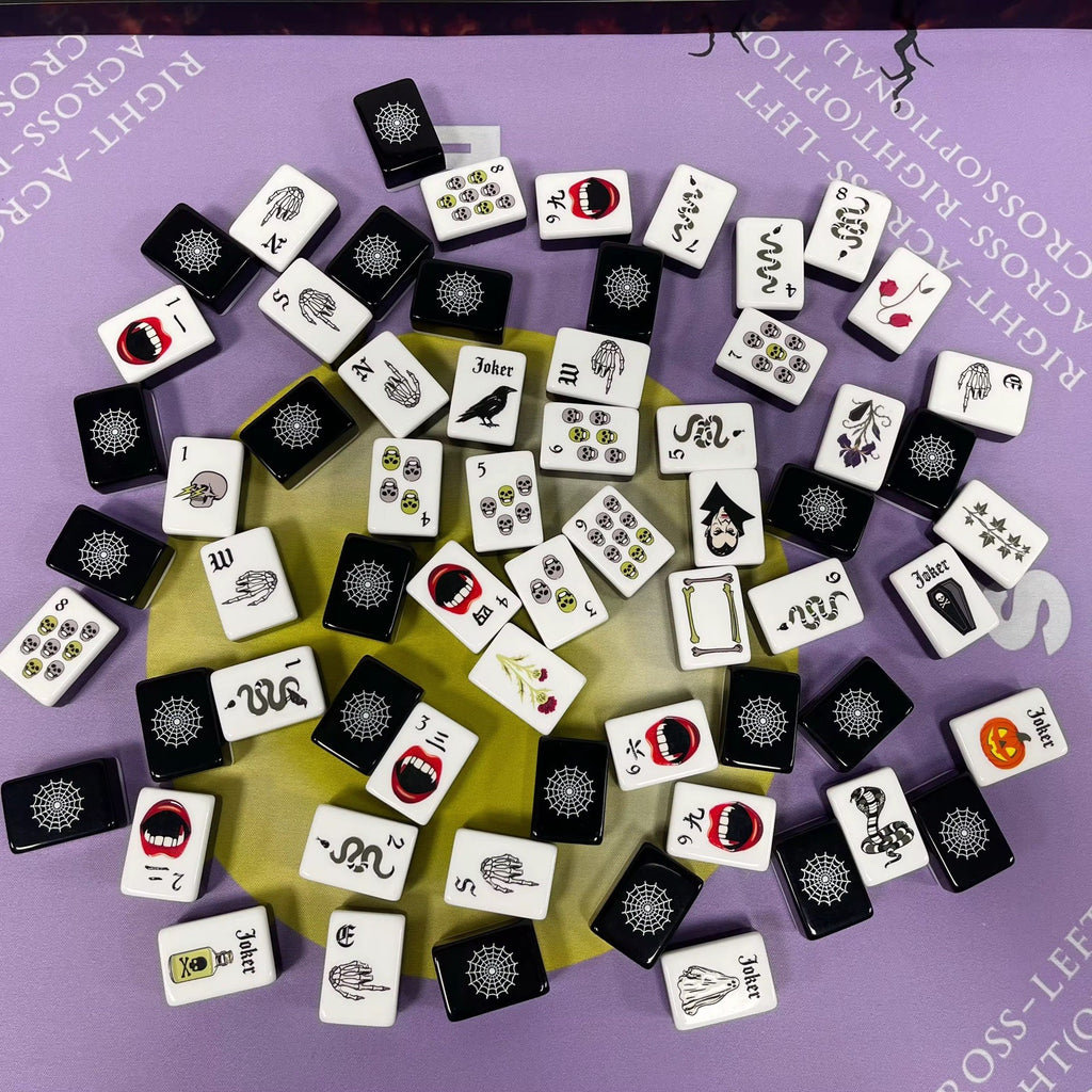 Engraved American Mahjong Tiles  set ,160 Halloween set