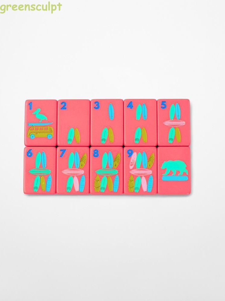 California Coral Pink Premium Acrylic American Mahjong Set, 160 Tiles Free ship