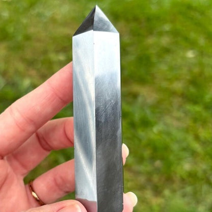 Hematite Crystal Gemstone Tower Obelisk Wand Witch Tower Mineral Rock Specimen