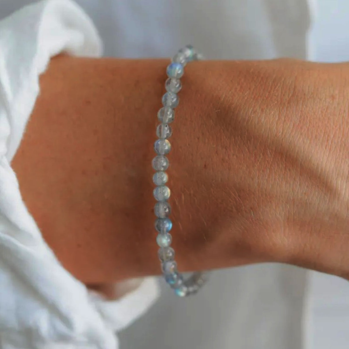4mm Labradorite Small Beads Healing Crystal Lucky Reiki Bracelet for Women Gift