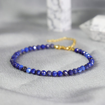 Women Blue Friendship Bracelet Crystal Gemstone Healing Protection Bracelet Gift
