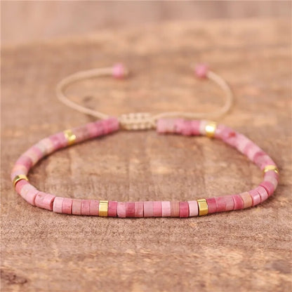Minimalist Dainty Crystal Assorted Natural Gemstone Beads Healing Reiki Bracelet