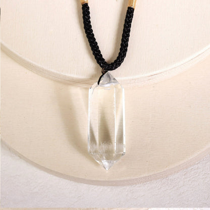 Natural Clear Quartz A Grade Crystal Pendant Healing Women Men Necklace Amulet