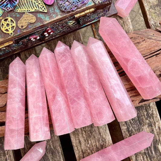 Wholesale Lot 1 Lb Natural Rose Quartz Obelisk Tower Point Crystal Natural