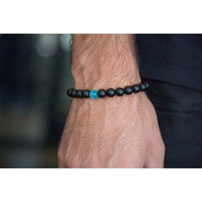 Black Onyx 8mm Beads Healing Chakra Strength Protection Women Men Bracelet Gifts