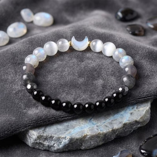Moon Phase Moonstone Healing Bracelet Lunar Energy Protection Women Bracelet