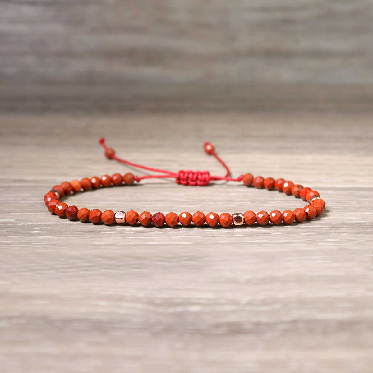 Red Jasper Beaded Healing Meditation Anxiety Relief Dainty Women Bracelet Gifts
