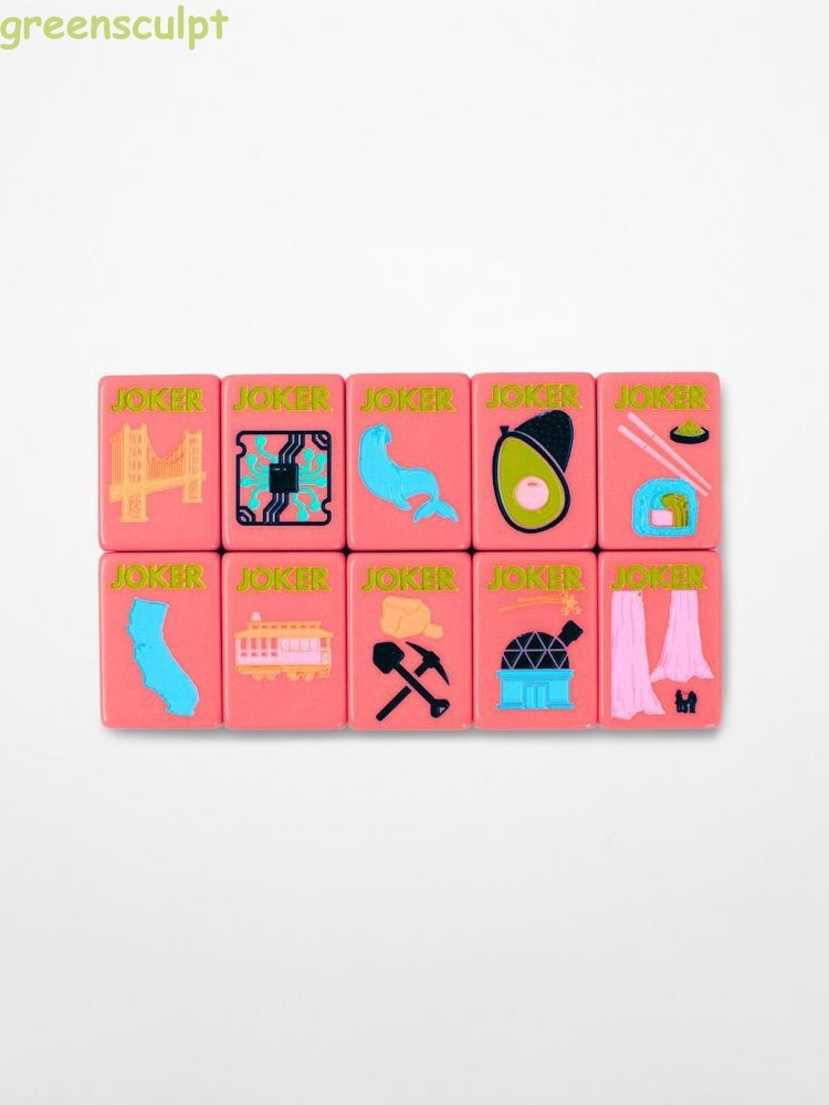 California Coral Pink Premium Acrylic American Mahjong Set, 160 Tiles Free ship