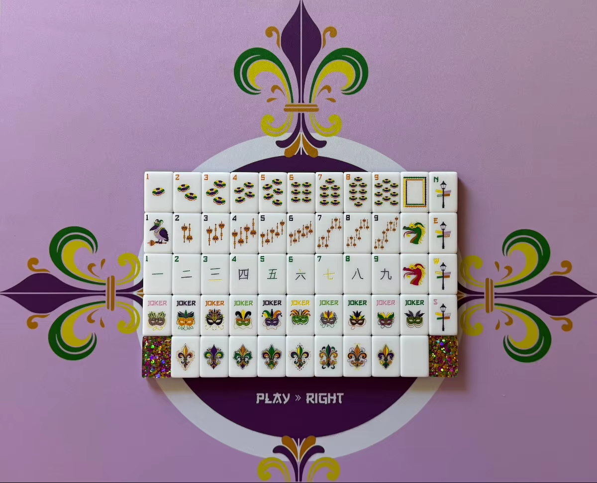 Premium American Mahjong Set 160pcs - Glitter Circus (Tiles Only)
