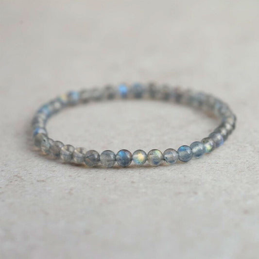 4mm Labradorite Small Beads Healing Crystal Lucky Reiki Bracelet for Women Gift
