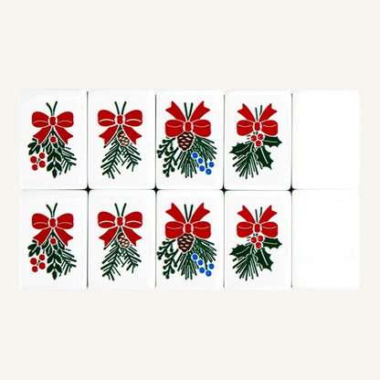 5‑Layer Christmas Themed American Mahjong Set, 160 Acrylic Tiles + Free Bag