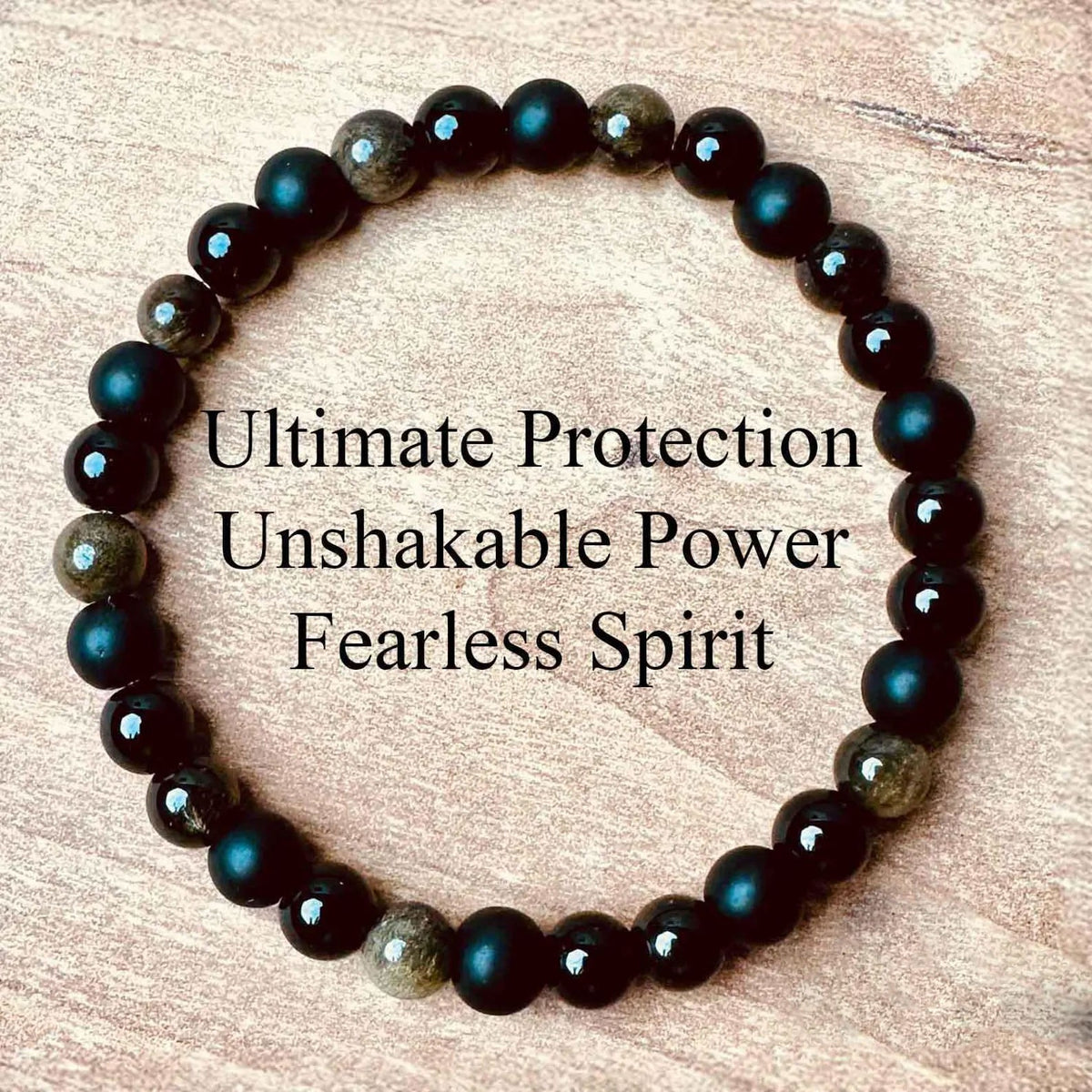 Obsidian Tourmaline Onyx Beaded Ultimate Triple Protection Healing Bracelet Gift
