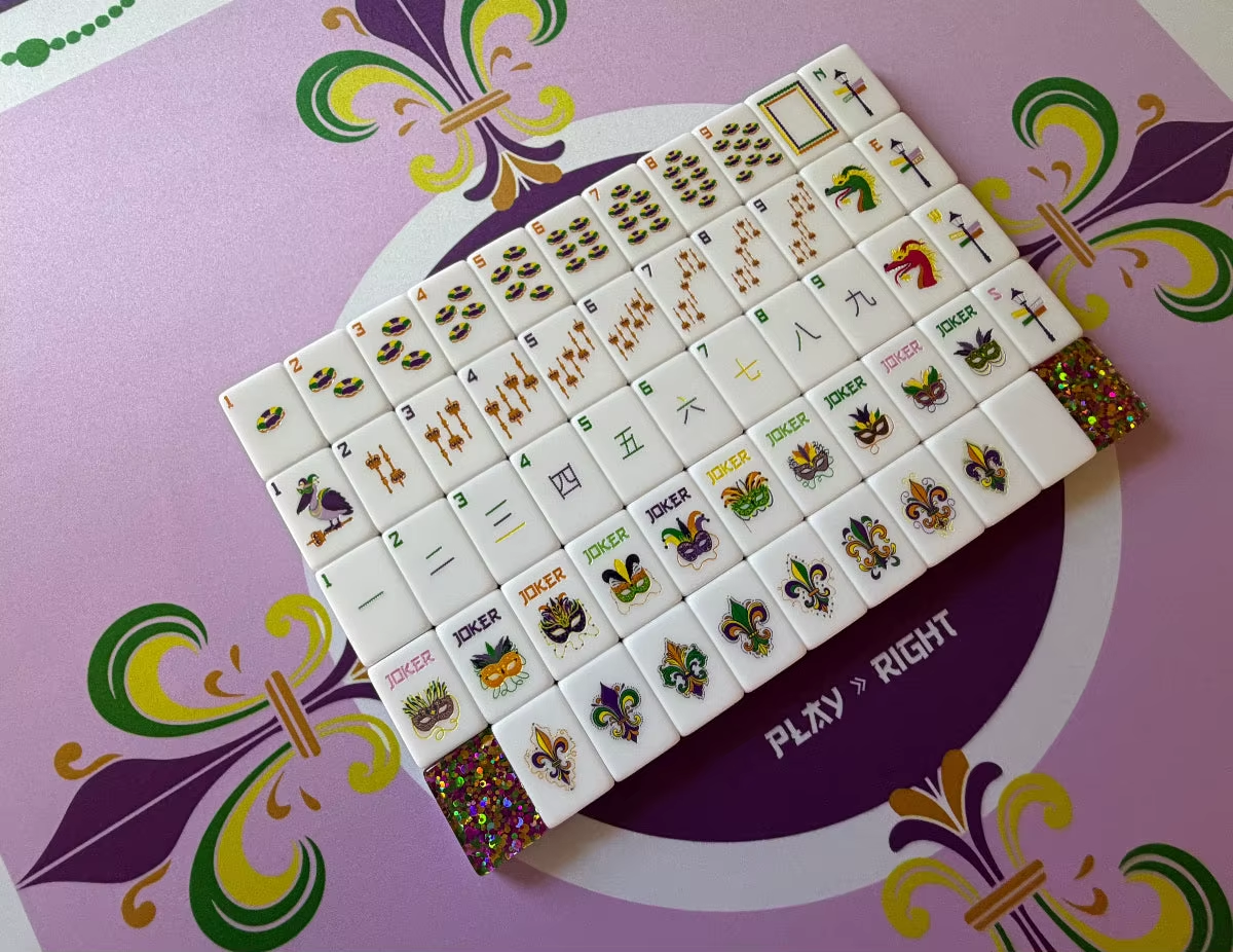 Premium American Mahjong Set 160pcs - Glitter Circus (Tiles Only)