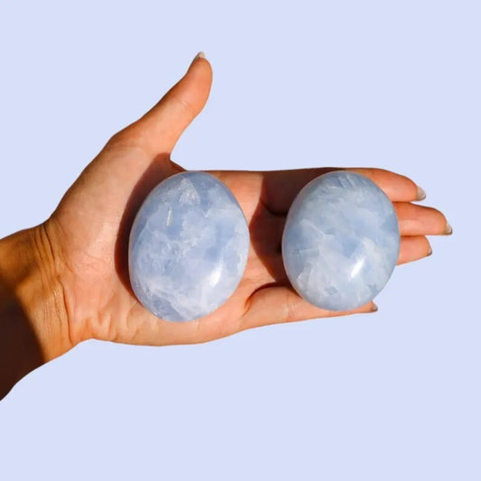 Celestite Tumbled Stone Healing Engegy Crystal Pocket Palm Stone Gifts 100g+