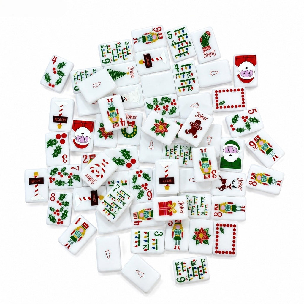 Christmas Themed Acrylic American Mahjong Set, 160 Tiles Free delivery